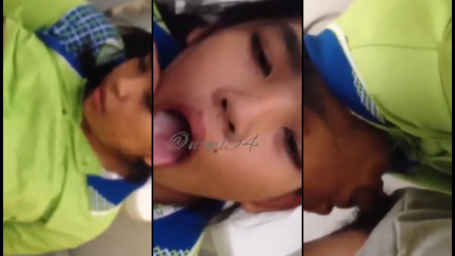 คลิปหลุดนักเรียน นักเรียนใส่ชุดพละแอบหนีเรียนมาตอกกันในห้องน้ำ